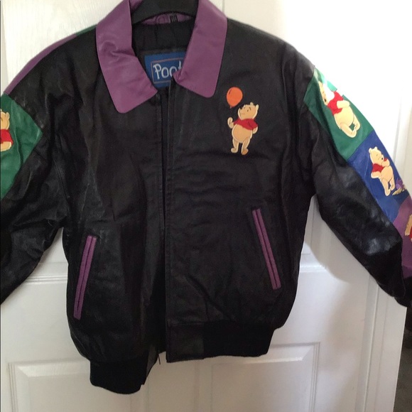 pooh Jackets & Blazers - Vintage Winnie the Pooh Walt Disney Embroidered Leather Jacket. Woman’s large